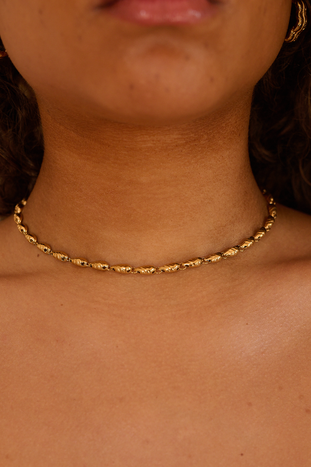 Collier petit coquillage d'or